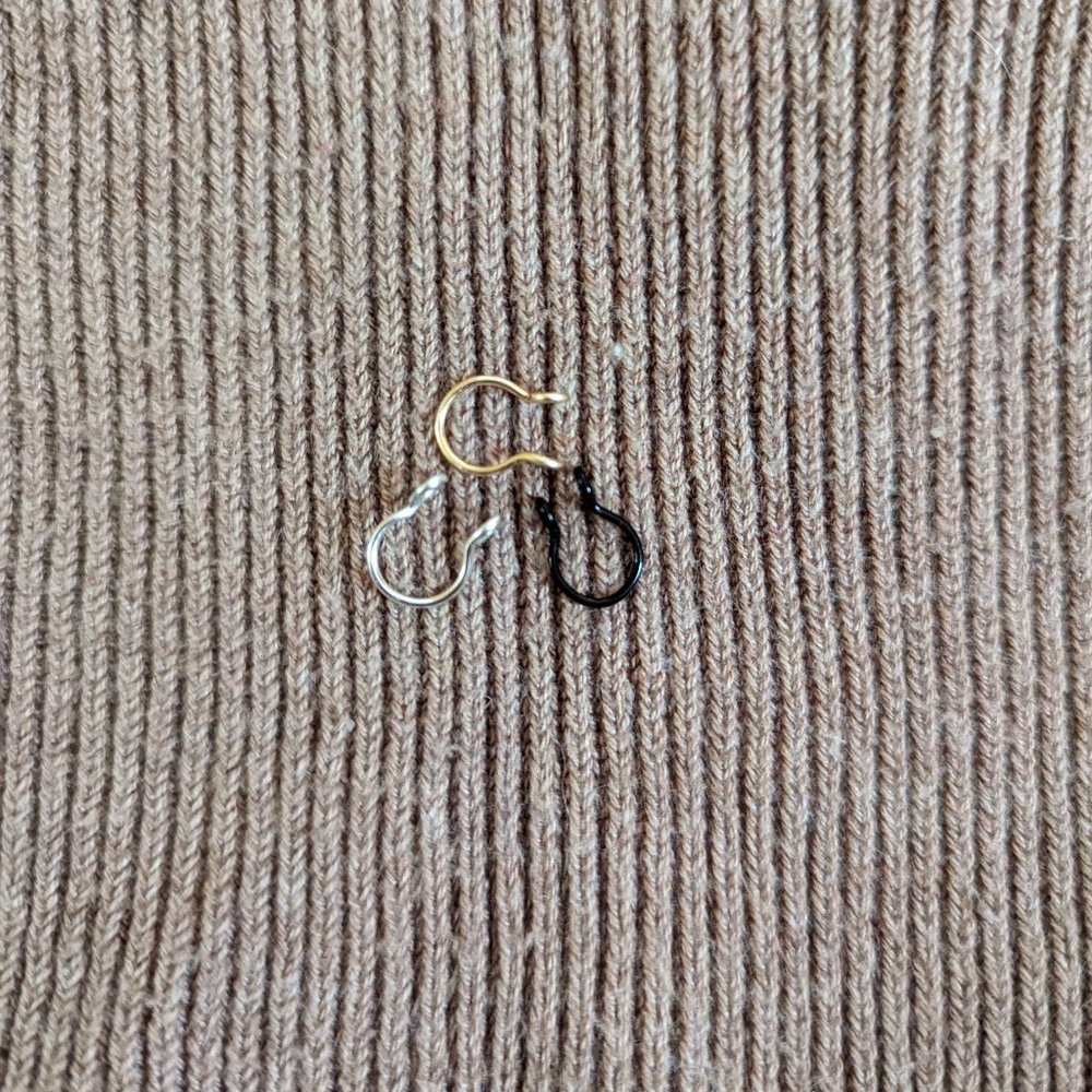 Faux nose rings for septum. Set of 3.